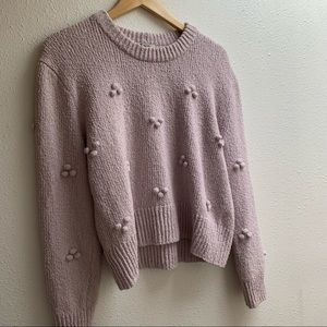 Madewell pink bobble sweater, size medium